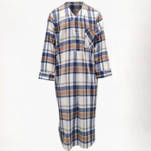 Andrew Scott Men's Lightweight Cotton Flannel Sleep Shirt Size Large, NWT Unisex